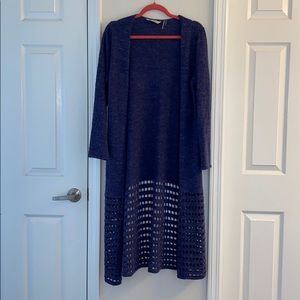 Soft Surroundings open knit long cardigan